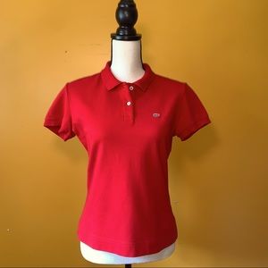 Lacoste fitted, red cropped sz. 44.
